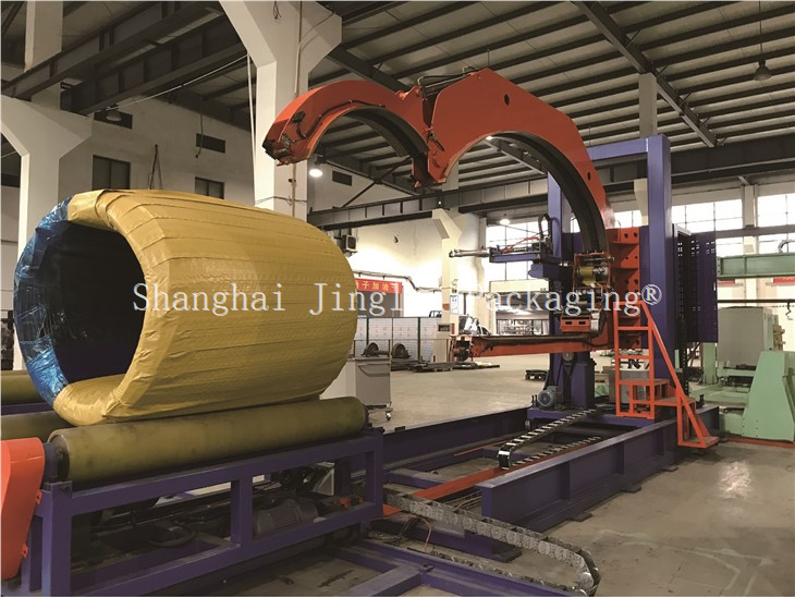 دستگاه بسته بندی سیم پیچ آلومینیومی و فولادی با عرض عریض